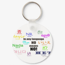 Rape Awareness No Means No! keychains