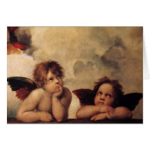Raphael,Sistine Cherub Greeting Card