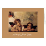 Raphael,Sistine Cherub, Happy New Year Greeting Cards