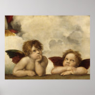 Raphael,Sistine Cherub Poster