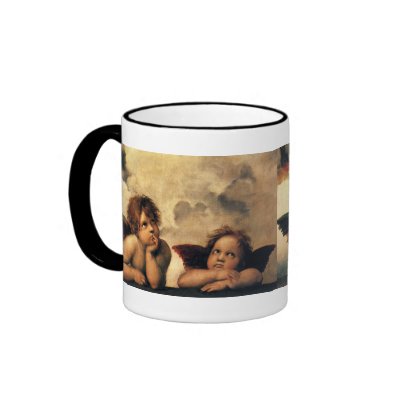 Raphael's Sistine Madonna (angels detail) mugs
