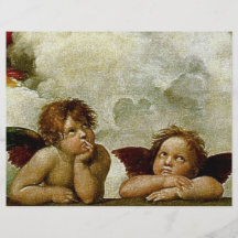 Raphael's "Sistine Madonna" (circa 1513) (Detail) Flyer Design