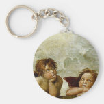 Raphael's "Sistine Madonna" (circa 1513) (Detail) Keychains