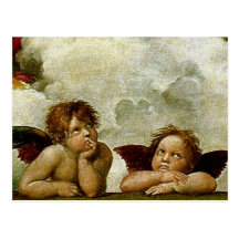 Raphael's "Sistine Madonna" (circa 1513) (Detail) Postcards