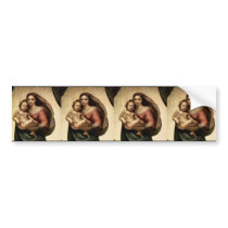 Raphael's "Sistine Madonna" Detail (circa 1513) bumper stickers