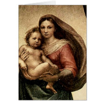 Raphael's "Sistine Madonna" Detail (circa 1513) Greeting Cards
