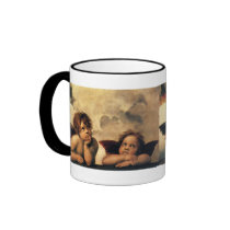 Raphael's Sistine Madonna (detail) mugs by MasterpieceCafe Raphael's Sistine Madonna (detail) mugs