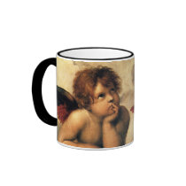 Raphael's Sistine Madonna (detail) mugs by MasterpieceCafe Raphael's Sistine Madonna (detail) mugs