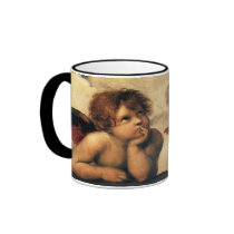 Raphael's Sistine Madonna (detail) mugs by MasterpieceCafe Raphael's Sistine Madonna (detail) mugs