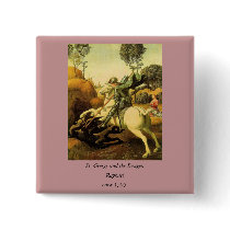 Raphael's "St. George and the Dragon" (circa 1505) Button