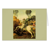 Raphael's "St. George and the Dragon" (circa 1505) Greeting Card