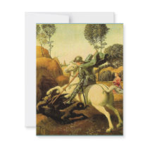 Raphael's "St. George and the Dragon" (circa 1505) Personalized Invite