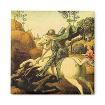 Raphael's "St. George and the Dragon" (circa 1505) Fridge Magnet