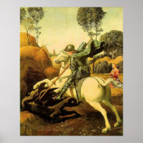 Raphael's "St. George and the Dragon" (circa 1505) Posters