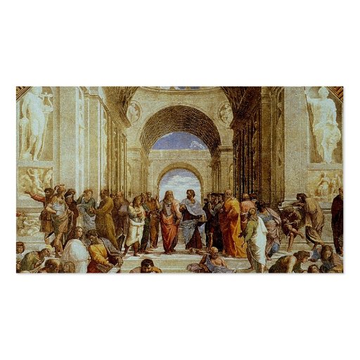 Raphael's "The School of Athens" (circa 1511) Business Card Template (back side)
