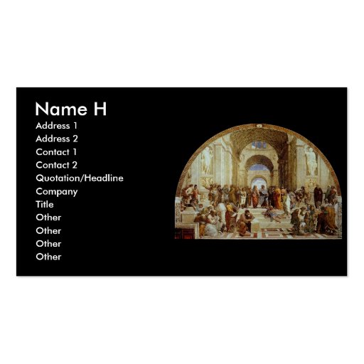 Raphael's "The School of Athens" (circa 1511) Business Card Template