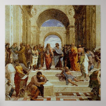 Raphael's "The School of Athens" Detail circa 1511 Poster