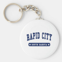 Rapid City South Dakota College Style tee shirts Keychain