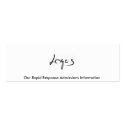 Rapid Response Admissions Information Card business cards