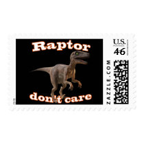 Raptor Don't Care Postage Stamp