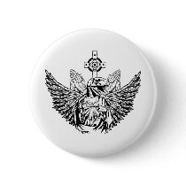 Raptor Jesus Loves You Button