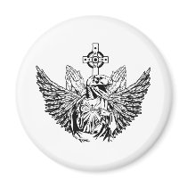 Raptor Jesus Loves You Refrigerator Magnet