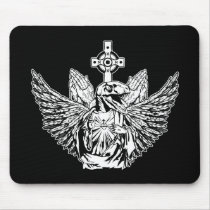 Raptor Jesus Loves You mousepads by strk3 Raptor Jesus Loves You mousepads