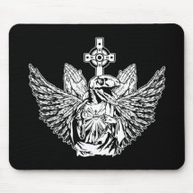 Raptor Jesus Loves You Mousepads