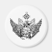 Raptor Jesus Loves You Refrigerator Magnet