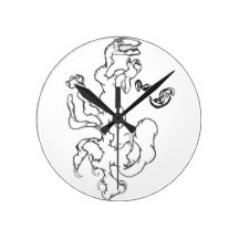 Raptor Rapture Wallclock