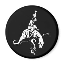Raptor Rodeo Jesus Magnets