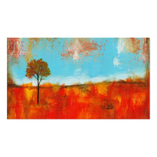 Rapture Abstract Landscape Tree Art Painting Business Card