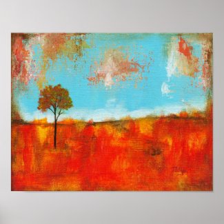 Rapture Abstract Landscape Tree Art Painting Print