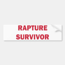Rapture Survivor Bumper Sticker