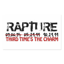 Rapture - Third Time's The Charm Rectangle Sticker