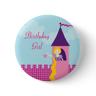 Rapunzel Birthday Button button