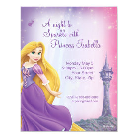 Rapunzel Birthday Invitation 4.25