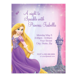 Rapunzel Birthday Invitation Personalized Invite