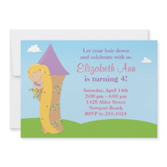 Rapunzel Birthday Party Invitation invitation