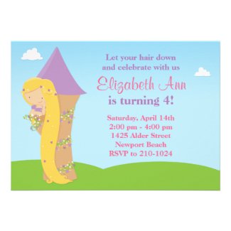 Rapunzel Birthday Party Invitation