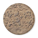 Rare Antique Ecru Lace Refrigerator Magnets