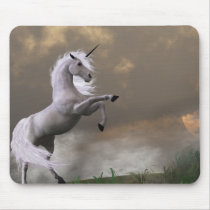 unicorn, horses, mare, stallion, equine, equus, steed, animals, mammal, mount, wild, herd, beast, beautiful, beauty, foal, charger, buck, livestock, horsepower, colt, filly, gelding, bronco, courser, prancer, fawn, fable, creature, horn, myth, mythology, stag, doe, fantasy, fairytale, tale, unicorns, Mouse pad with custom graphic design
