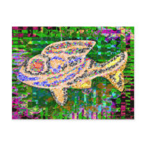 Rare Golden Fish - Creative Arts Postcard