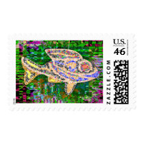 Rare Golden Fish - Fantasy Imaginations postage