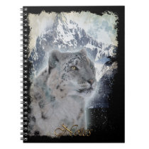 Rare Snow Leopard Wildlife-supporter Notebook