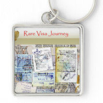 Rare Visas Collage keychain