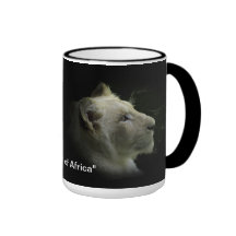 Rare White Lion Wild Cat Lion-Lover Coffee Mug