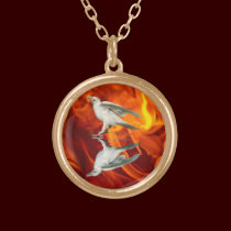 Rare White Raven Fantasy Photo Art necklaces