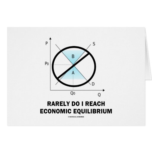 Rarely Do I Reach Economic Equilibrium (Economics) Greeting Cards