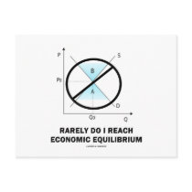 Rarely Do I Reach Economic Equilibrium (Economics) Postcards